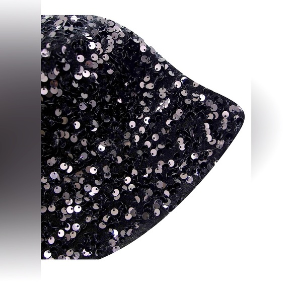 VERTA Women’s sequin black Glittery all over Bucket Hat/Cap size OS NWT - Picture 10 of 11